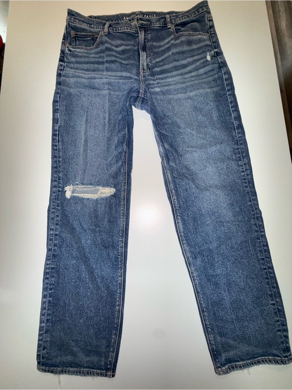 *long length* American eagle baggy straight jeans 18